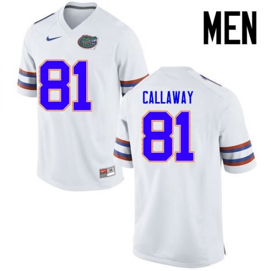 Men's Florida Gators #81 Antonio Callaway NCAA Nike White Authentic Stitched College Football Jersey RTO0162UA